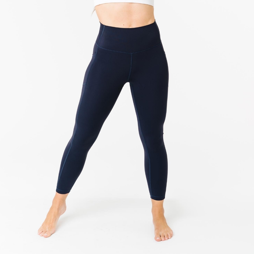 NEW Zyia 1496 Navy Pocket Brilliant Hi-Rise 7/8 24" NWT - Picture 5 of 7